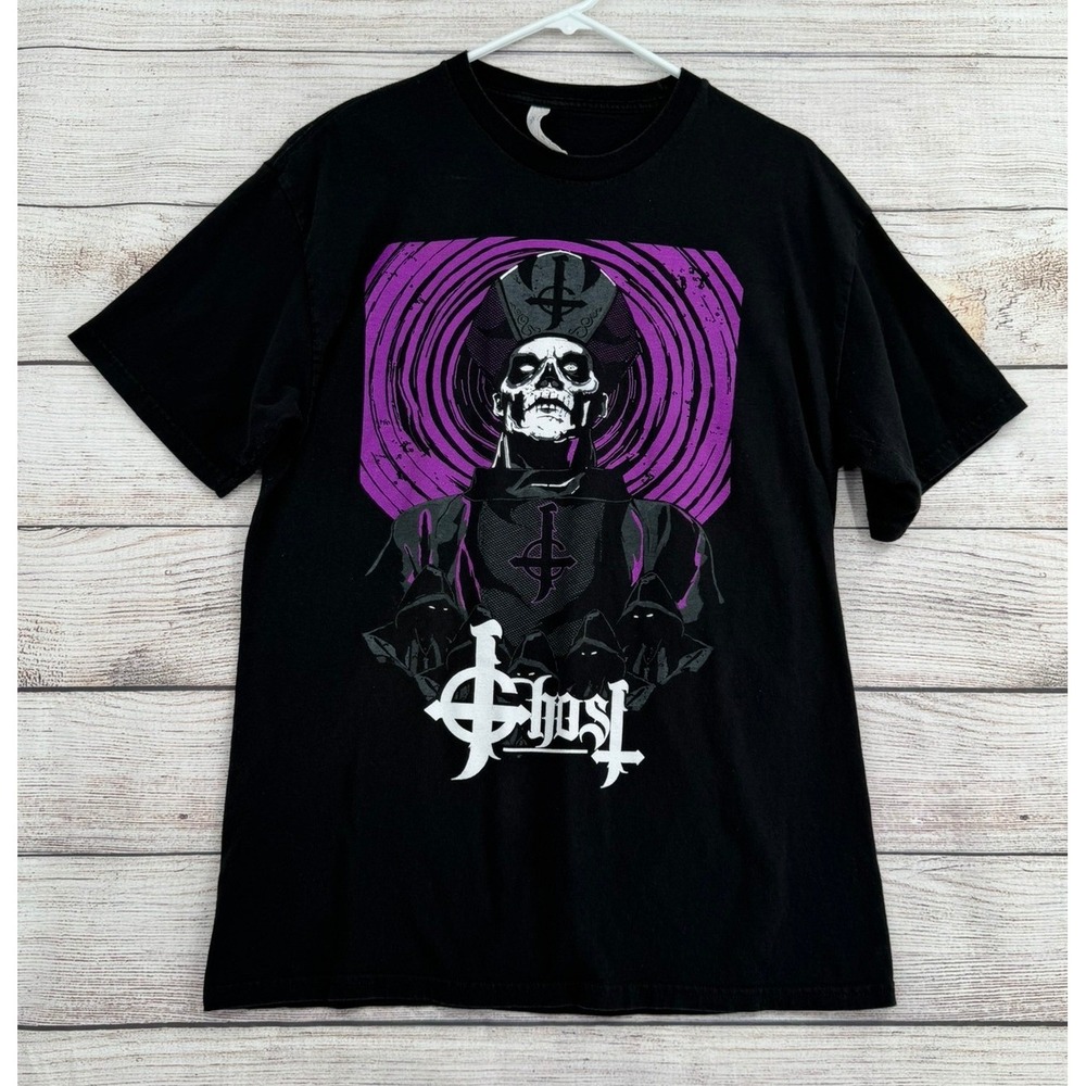 Ghost Band T-Shirt Men Large Black Papa Emeritus II Graphic Tee Short Sleeve